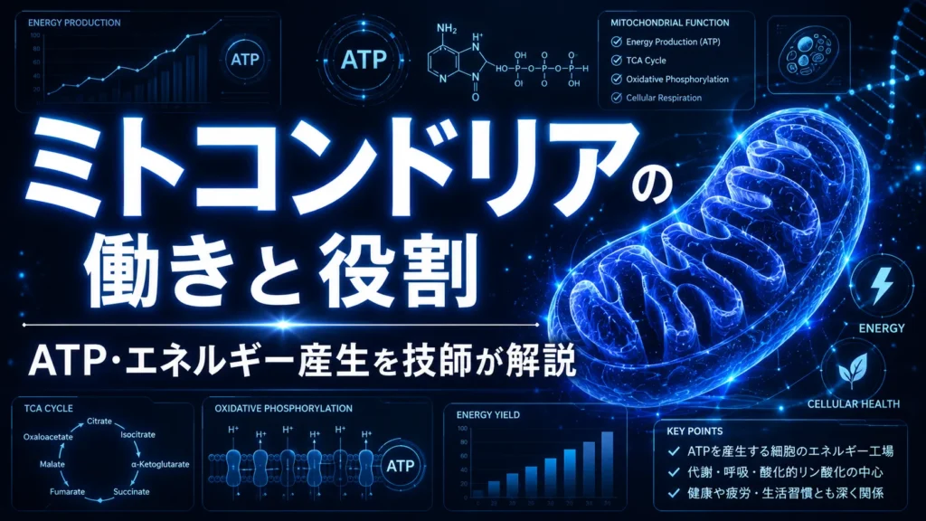 ミトコンドリアの働きと役割｜ATP・エネルギー産生を技師が解説